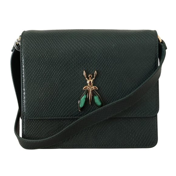 Patrizia Pepe Handbags - Patrizia Pepe Green Leather Embellished Shoulder Strap Women Bag